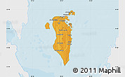 Political Map of Bahrain, single color outside