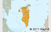 Political Shades Map of Bahrain, lighten, semi-desaturated, land only