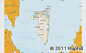 Satellite Map of Bahrain, political outside