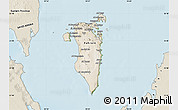 Satellite Map of Bahrain, shaded relief outside