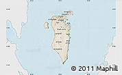 Satellite Map of Bahrain, single color outside, shaded relief sea
