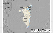 Shaded Relief Map of Bahrain, darken, desaturated