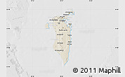 Shaded Relief Map of Bahrain, lighten, desaturated