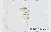 Shaded Relief Map of Bahrain, lighten, semi-desaturated
