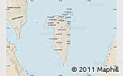 Shaded Relief Map of Bahrain, satellite outside, shaded relief sea
