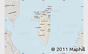 Shaded Relief Map of Bahrain, semi-desaturated, land only
