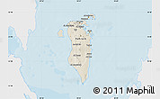 Shaded Relief Map of Bahrain, single color outside, bathymetry sea, shaded relief sea
