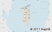 Shaded Relief Map of Bahrain, single color outside
