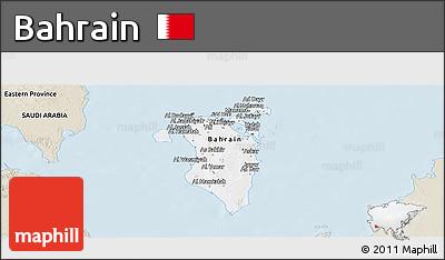 Classic Style Panoramic Map of Bahrain