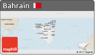 Classic Style Panoramic Map of Bahrain