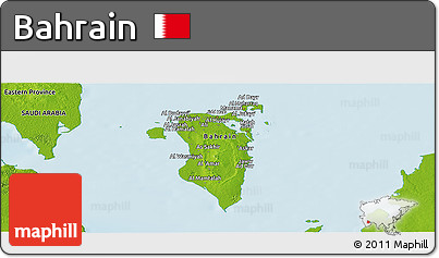Physical Panoramic Map of Bahrain