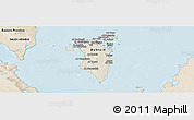 Shaded Relief Panoramic Map of Bahrain, satellite outside, shaded relief sea