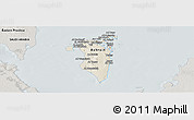 Shaded Relief Panoramic Map of Bahrain, semi-desaturated