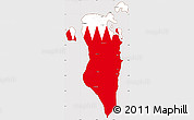 Flag Simple Map of Bahrain, flag aligned to the middle