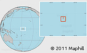 Blank Location Map of Baker Island, gray outside