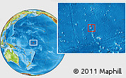 Blank Location Map of Baker Island, physical outside