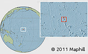 Blank Location Map of Baker Island, savanna style outside, hill shading outside