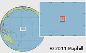 Blank Location Map of Baker Island, savanna style outside