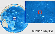 Blank Location Map of Baker Island, shaded relief outside