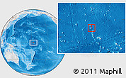 Physical Location Map of Baker Island, lighten, desaturated, land only