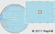Political Location Map of Baker Island, gray outside