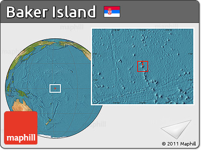 Satellite Location Map of Baker Island