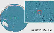 Satellite Location Map of Baker Island, lighten, desaturated, land only