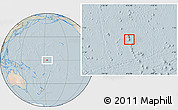 Satellite Location Map of Baker Island, lighten