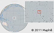 Satellite Location Map of Baker Island, lighten, semi-desaturated