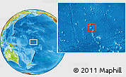 Satellite Location Map of Baker Island, physical outside