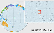 Satellite Location Map of Baker Island, political outside