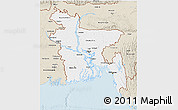 Classic Style 3D Map of Bangladesh