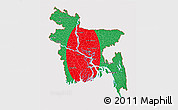 Flag 3D Map of Bangladesh