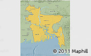 Savanna Style 3D Map of Bangladesh