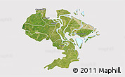 Satellite 3D Map of Barisal Zl, cropped outside