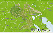 Satellite 3D Map of Barisal Zl, physical outside