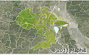 Satellite 3D Map of Barisal Zl, semi-desaturated