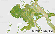 Satellite 3D Map of Barisal Zl, single color outside