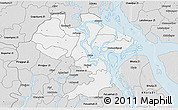 Silver Style 3D Map of Barisal Zl