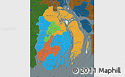 Political Map of Barisal Div, darken