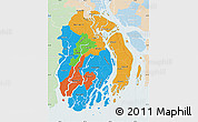 Political Map of Barisal Div, lighten