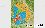 Political Map of Barisal Div, satellite outside