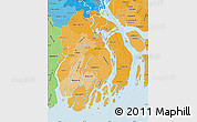 Political Shades Map of Barisal Div