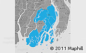 Political Map of Patuakhali Zl, desaturated