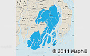 Political Map of Patuakhali Zl, shaded relief outside