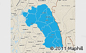 Political Map of Comilla Zl, shaded relief outside