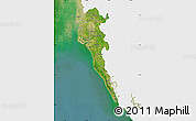 Satellite Map of Cox Bazar Zl, single color outside