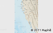 Shaded Relief Map of Cox Bazar Zl