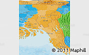 Political Shades Panoramic Map of Chittagong Div