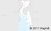 Silver Style Simple Map of Chittagong Div